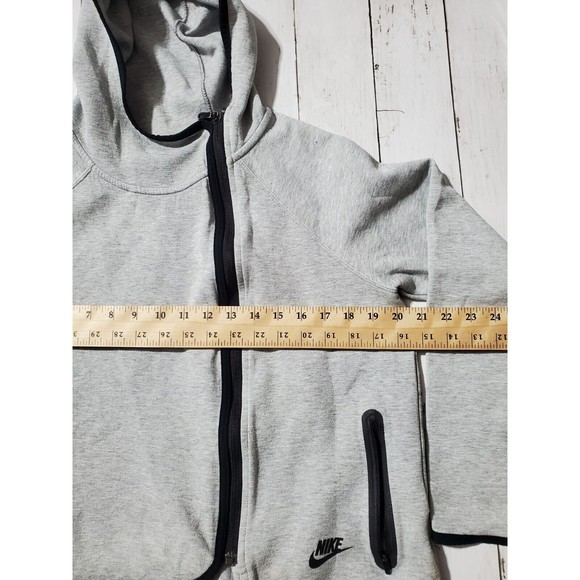 Nike Tech Cape Hoodie Sweatshirt Women's Size Small Grey Black - Picture 4 of 9